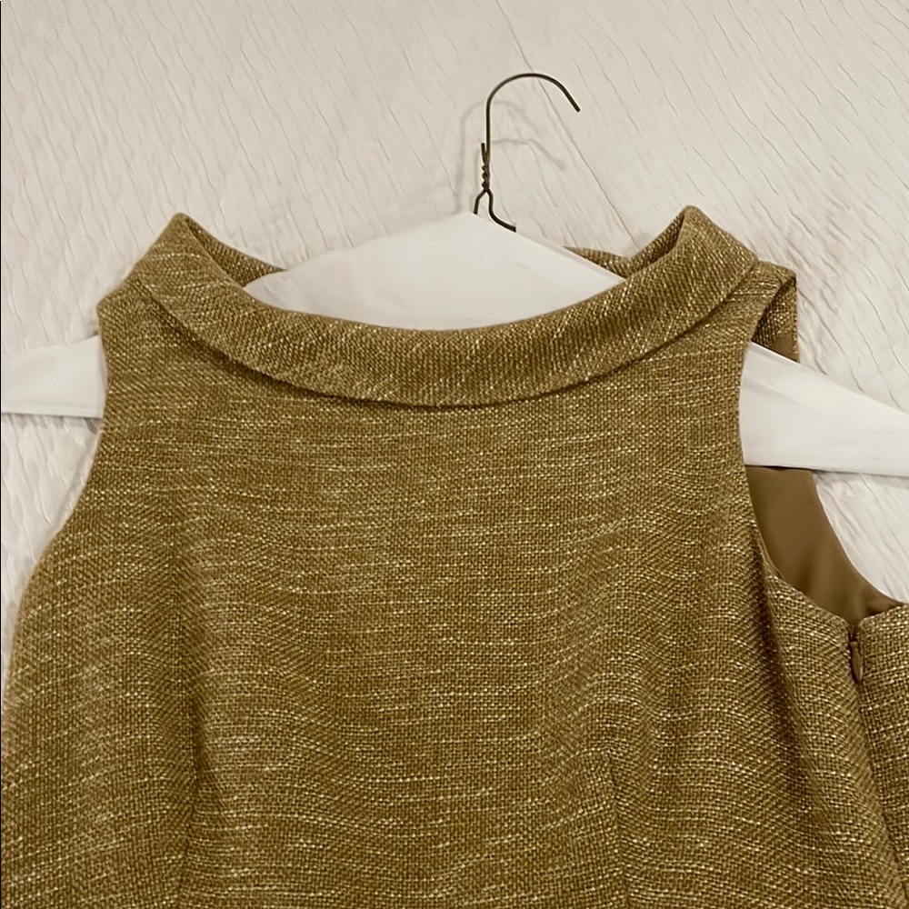 Anne Klein Tan Gold Career Dress